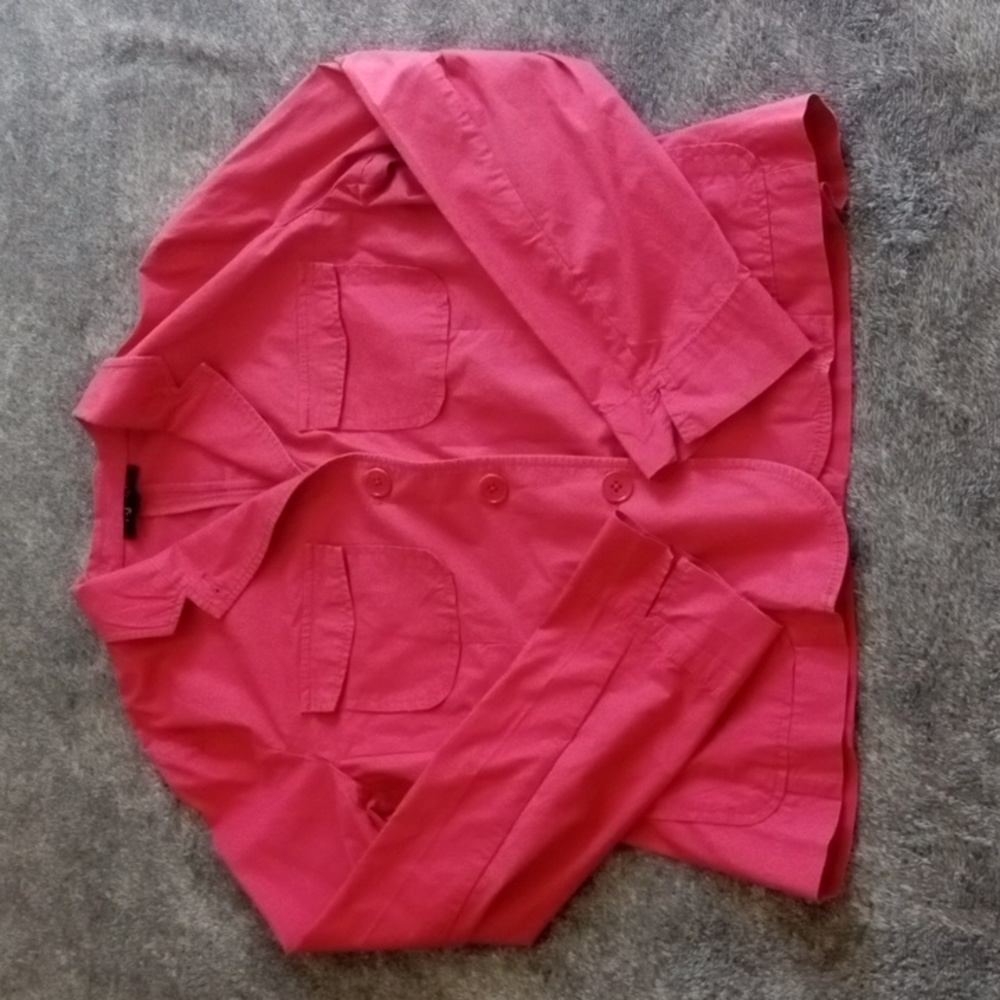 Talbots coral/salmon patch pocket jacket